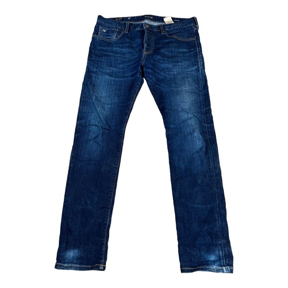 Scotch & Soda Other - Scotch & Soda Jeans Mens 34X32 Blue Ralston Straight Leg Slim Fit Button Fly